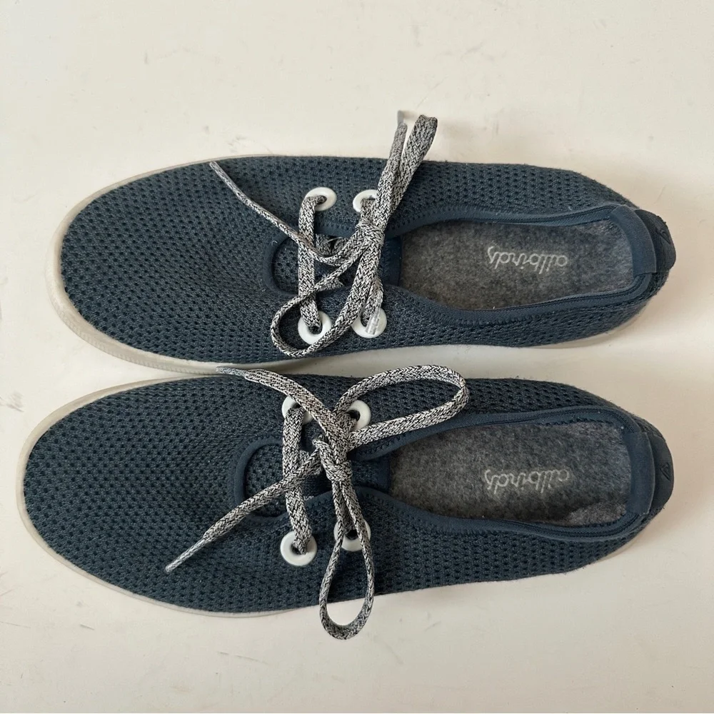Allbirds Navy Knit Women's Tree Skippers Breathable Boat Shoe Sneakers Size 7 - Picture 3 of 7